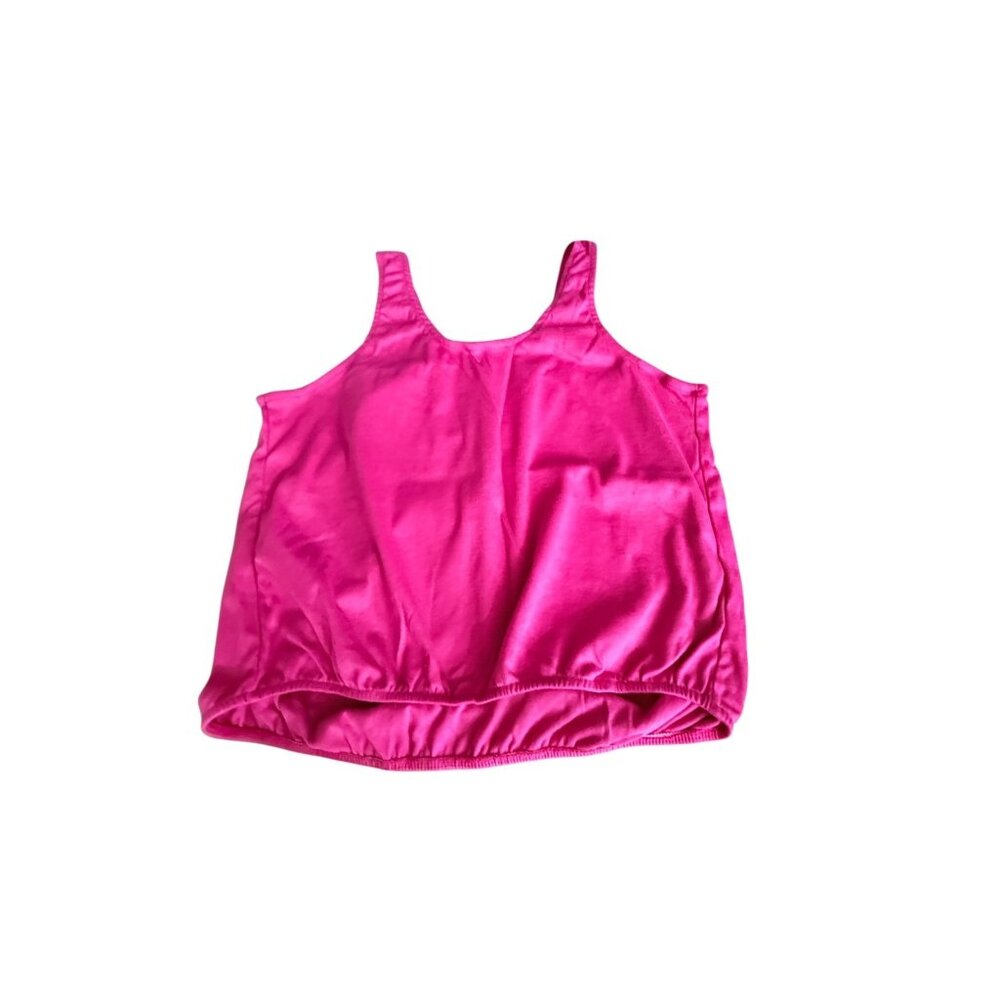 Vintage 80s  Graphic Crop Tank  Fuchsia Pink Size M - Picture 3 of 6